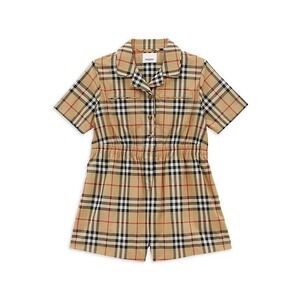 BURBERRY Kids'‎ Girl's Meredith Vintage Check print Jumpsuit Archive Beige Sz 6Y